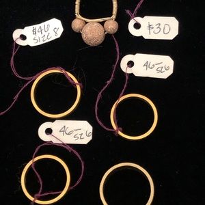 Group of gold vermeil rings size Sz 6, 8, 5